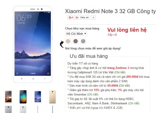 Xiaomi Redmi Note 3 được bán chính hãng tại Việt Nam: giá 4 triệu cho cấu hình thấp nhất
