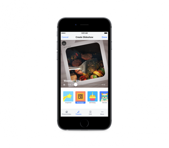 Facebook chính thức ra mắt tính năng Slideshow cho iOS: cho phép tuỳ chỉnh theo ý thích