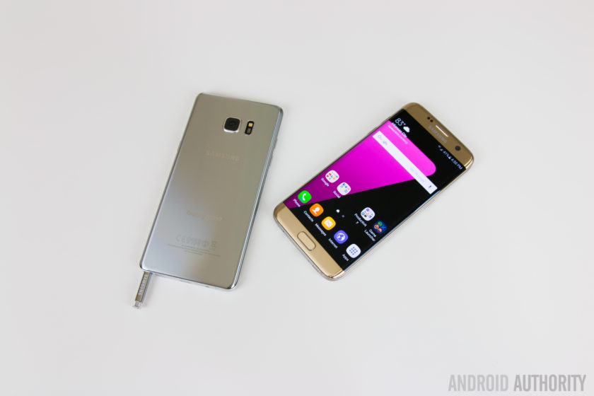 So sánh Samsung Galaxy Note 7 vs Galaxy S7 Edge
