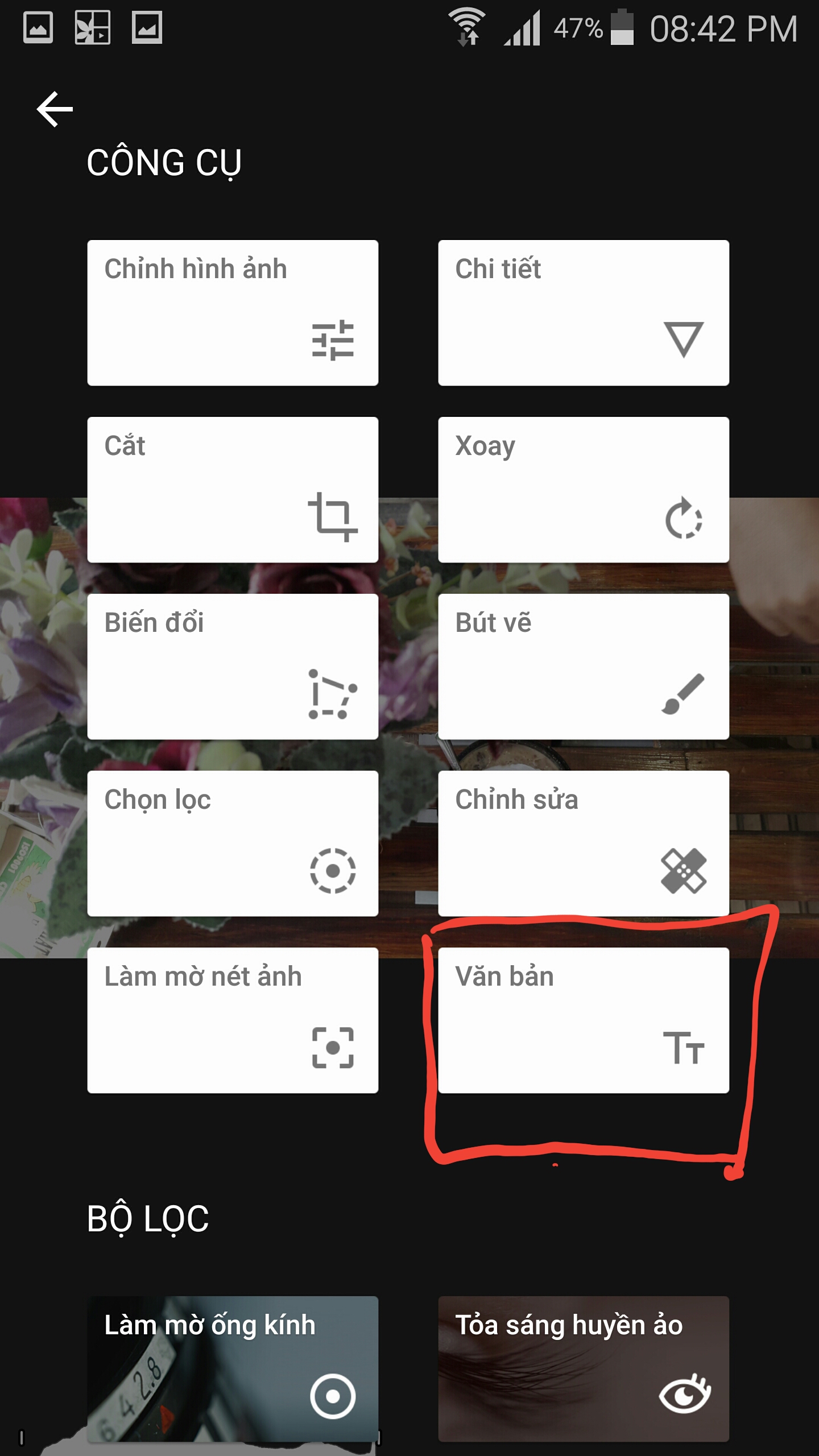 Snapseed cập nhật: thêm tính năng chèn chữ dạng Typography