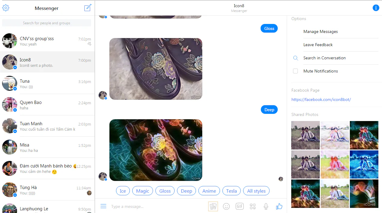 Tạo ảnh nghệ thuật như Prisma ngay trên Facebook Messenger