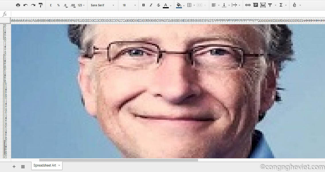 Hướng dẫn tạo hình nghệ thuật từ Google Sheets chỉ với 3 bước đơn giản