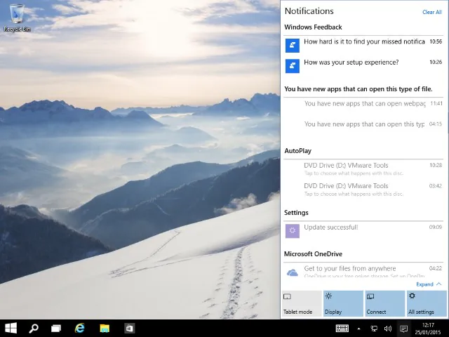 Ý tưởng Windows 10 với giao diện Light Theme