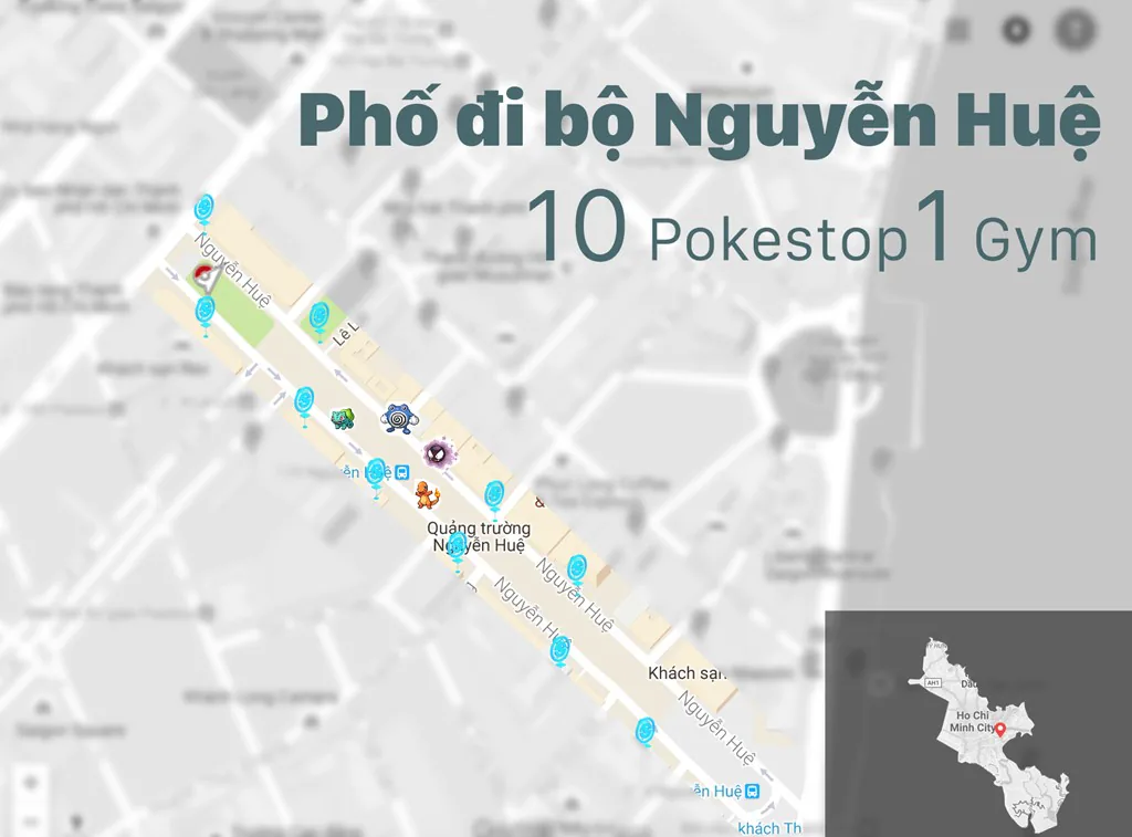Những địa điểm tập trung nhiều Pokemon nhất tại Việt Nam