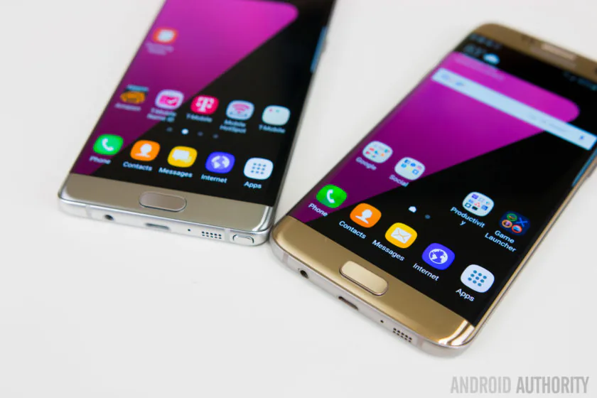 So sánh Samsung Galaxy Note 7 vs Galaxy S7 Edge