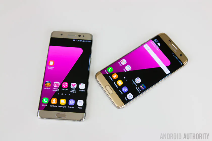 So sánh Samsung Galaxy Note 7 vs Galaxy S7 Edge