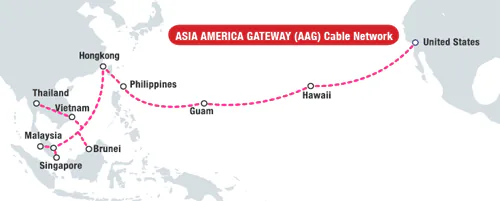 Cáp quang biển AAG lại gặp sự cố, hiện chưa có lịch sửa chữa