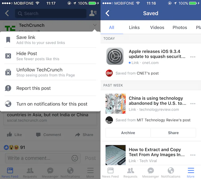 5 mẹo nhỏ tiện lợi người dùng Facebook trên iPhone nên biết
