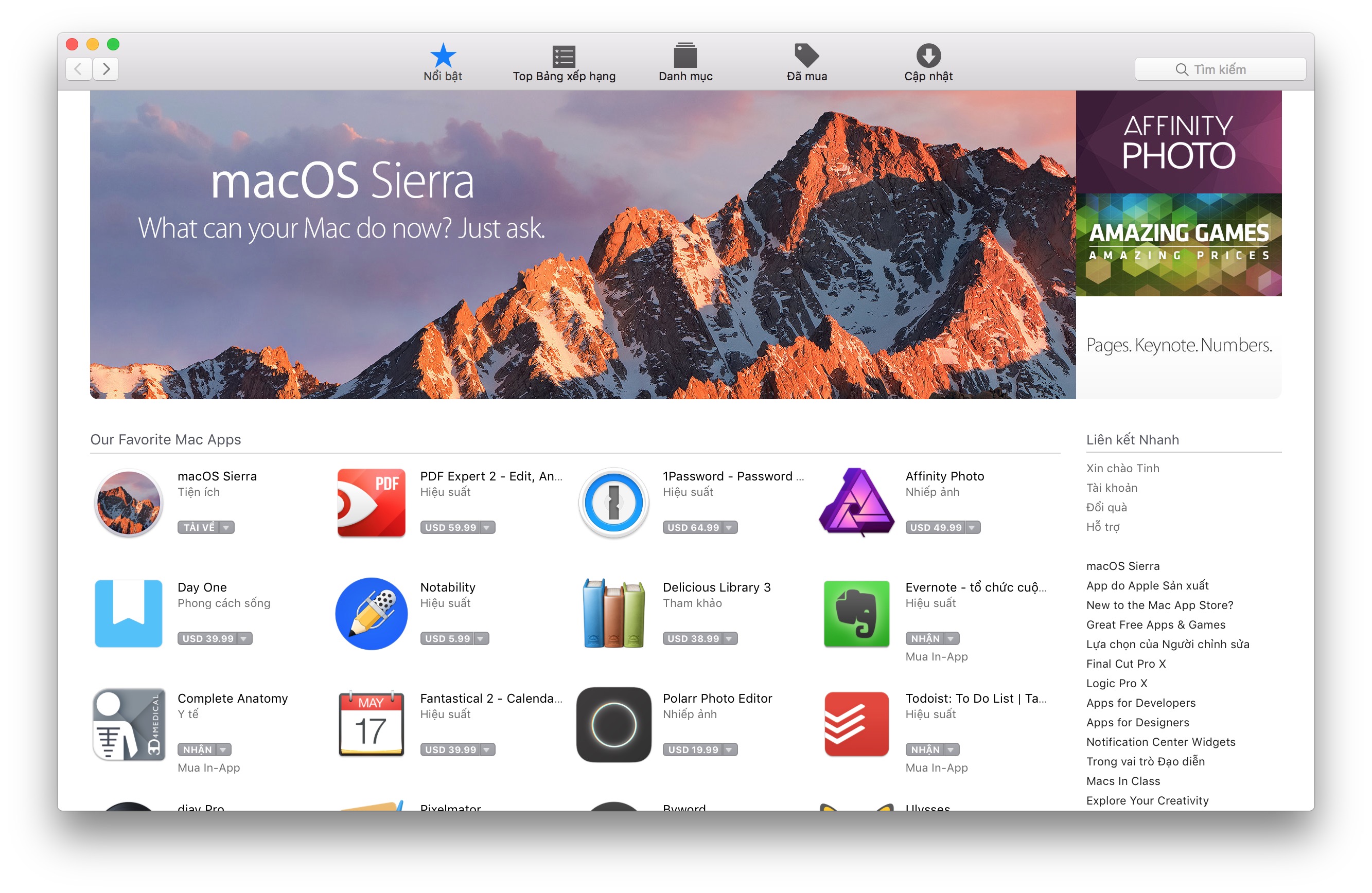macOS 10.12 Sierra chính thức ra mắt, mời các bạn tải về