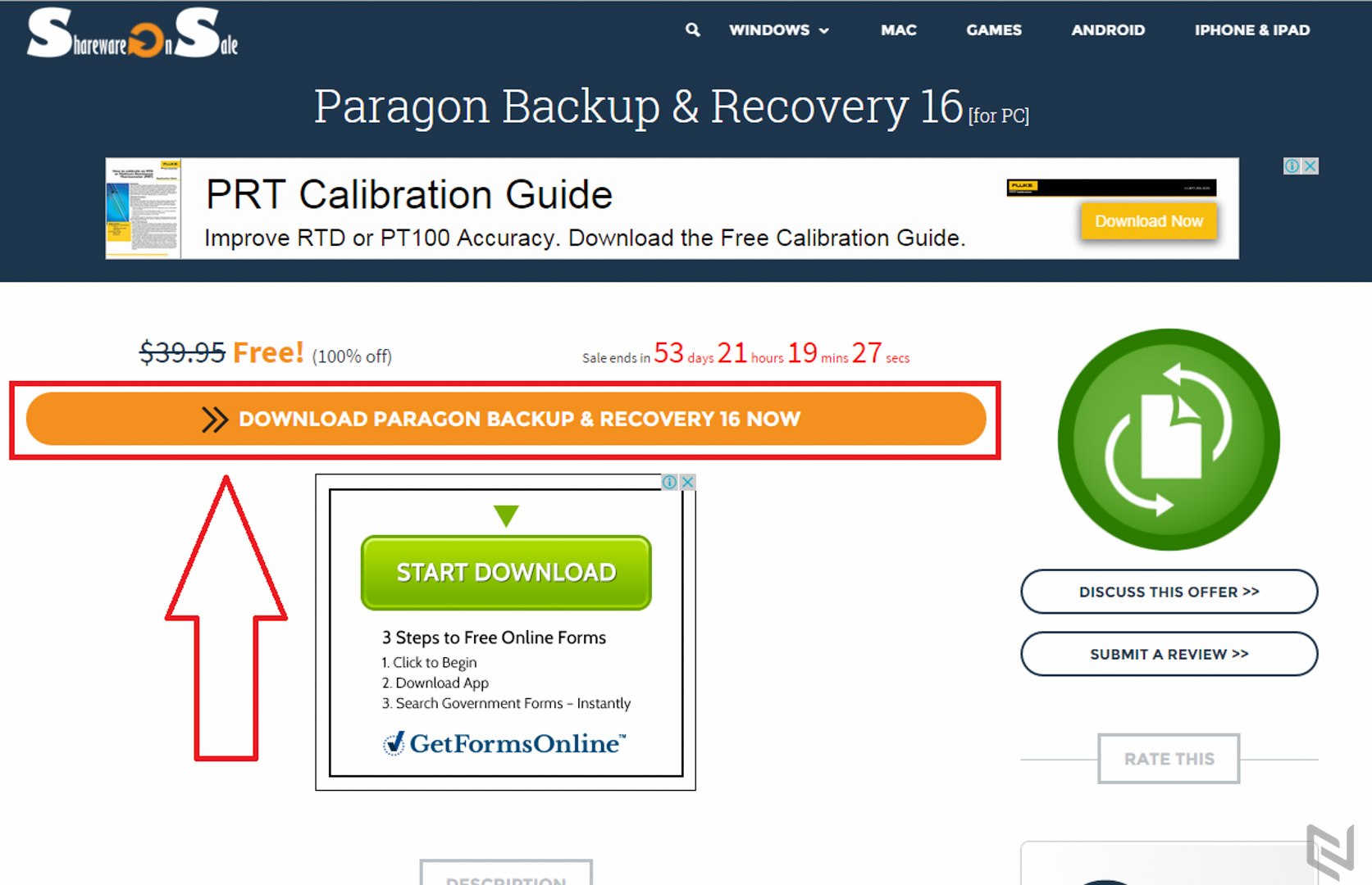 Mời tải về miễn phí phần mềm Paragon Backup & Recovery 16 trị giá ($39.95)