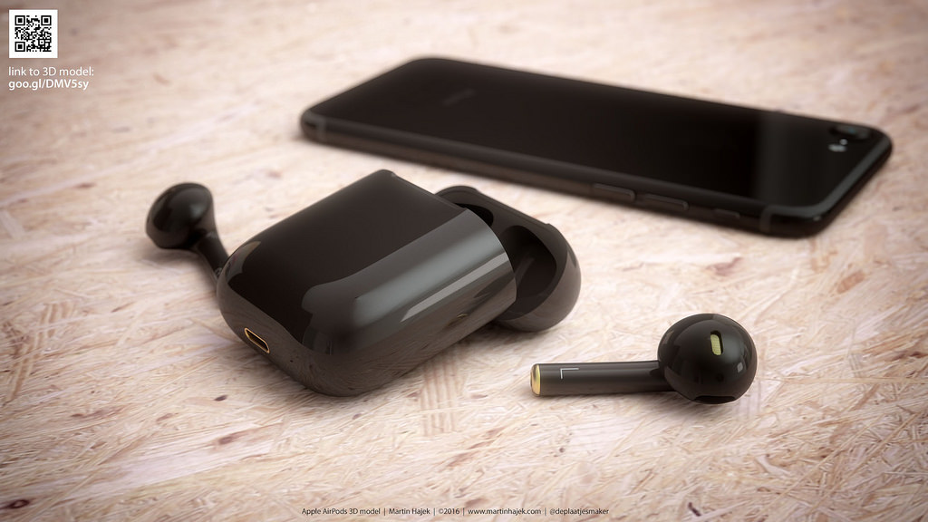 Ý tưởng tai nghe AirPods màu đen Jet Black cực đẹp