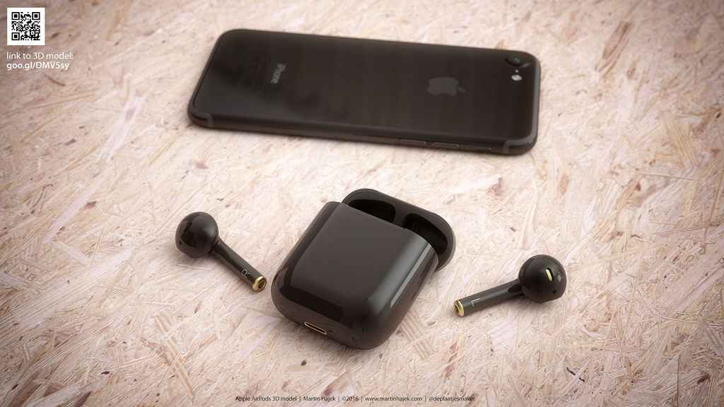 Ý tưởng tai nghe AirPods màu đen Jet Black cực đẹp