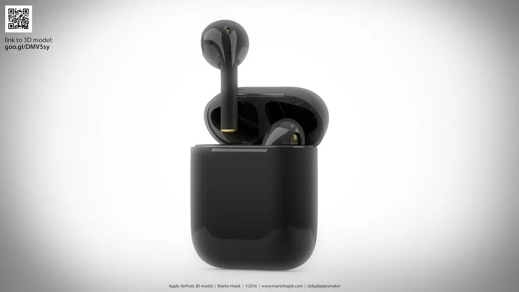Ý tưởng tai nghe AirPods màu đen Jet Black cực đẹp