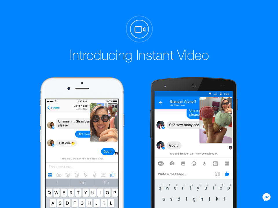 Facebook Messenger có thêm tính năng Instant Video khi chat