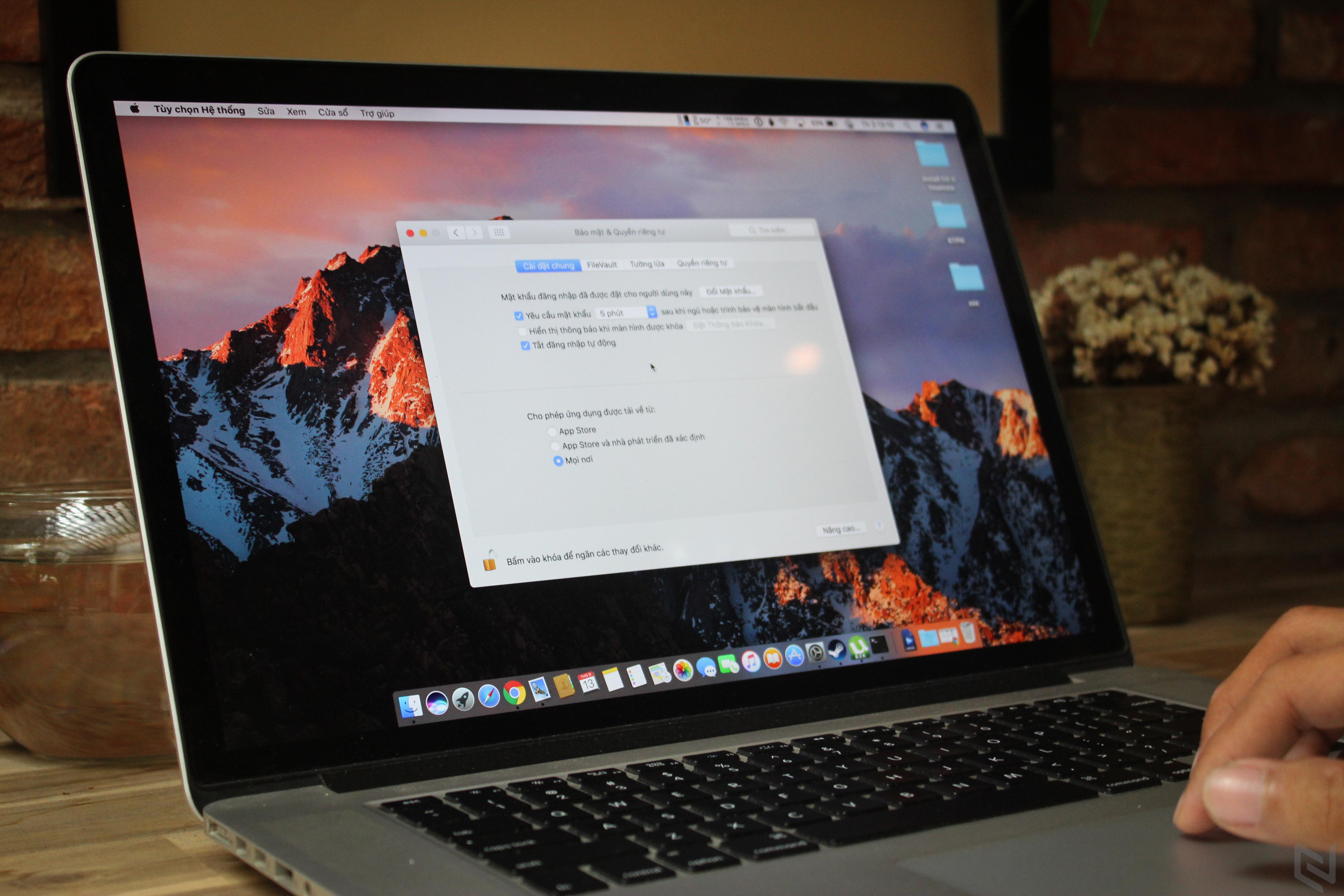 Cách bật "Anywhere" trên macOS Sierra 10.12