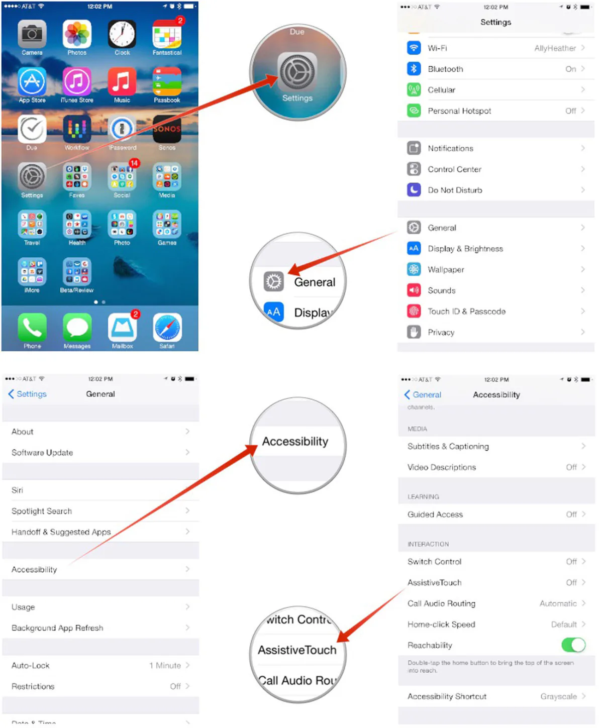 assistive touch lock button power down c