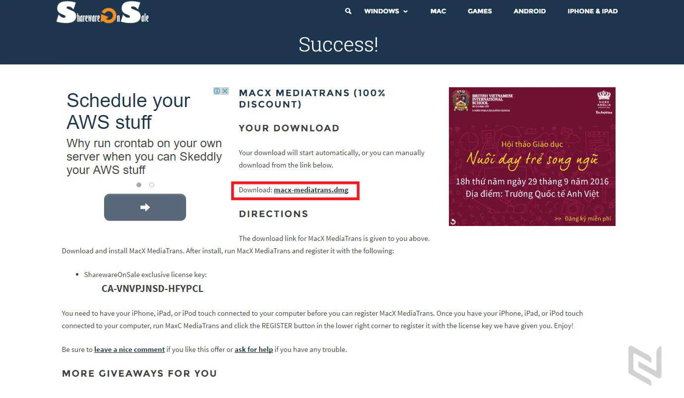 MacX MediaTrans thay thế iTunes