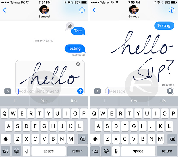 Tạo và gửi chữ viết tay trên iMessage của iOS 10