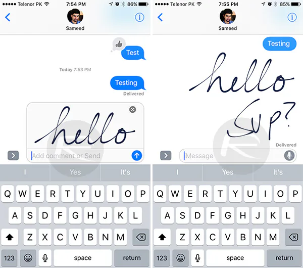 Tạo và gửi chữ viết tay trên iMessage của iOS 10