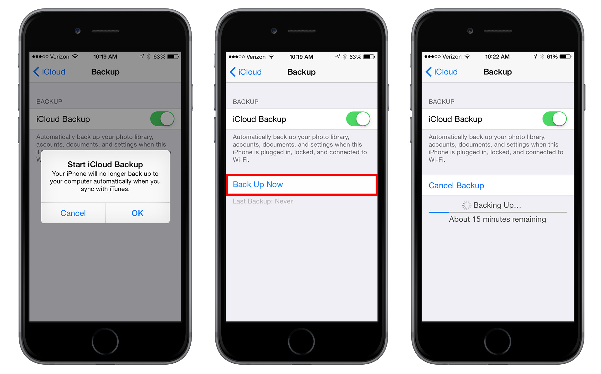 Hướng dẫn back up iPhone trước khi cài iOS 10