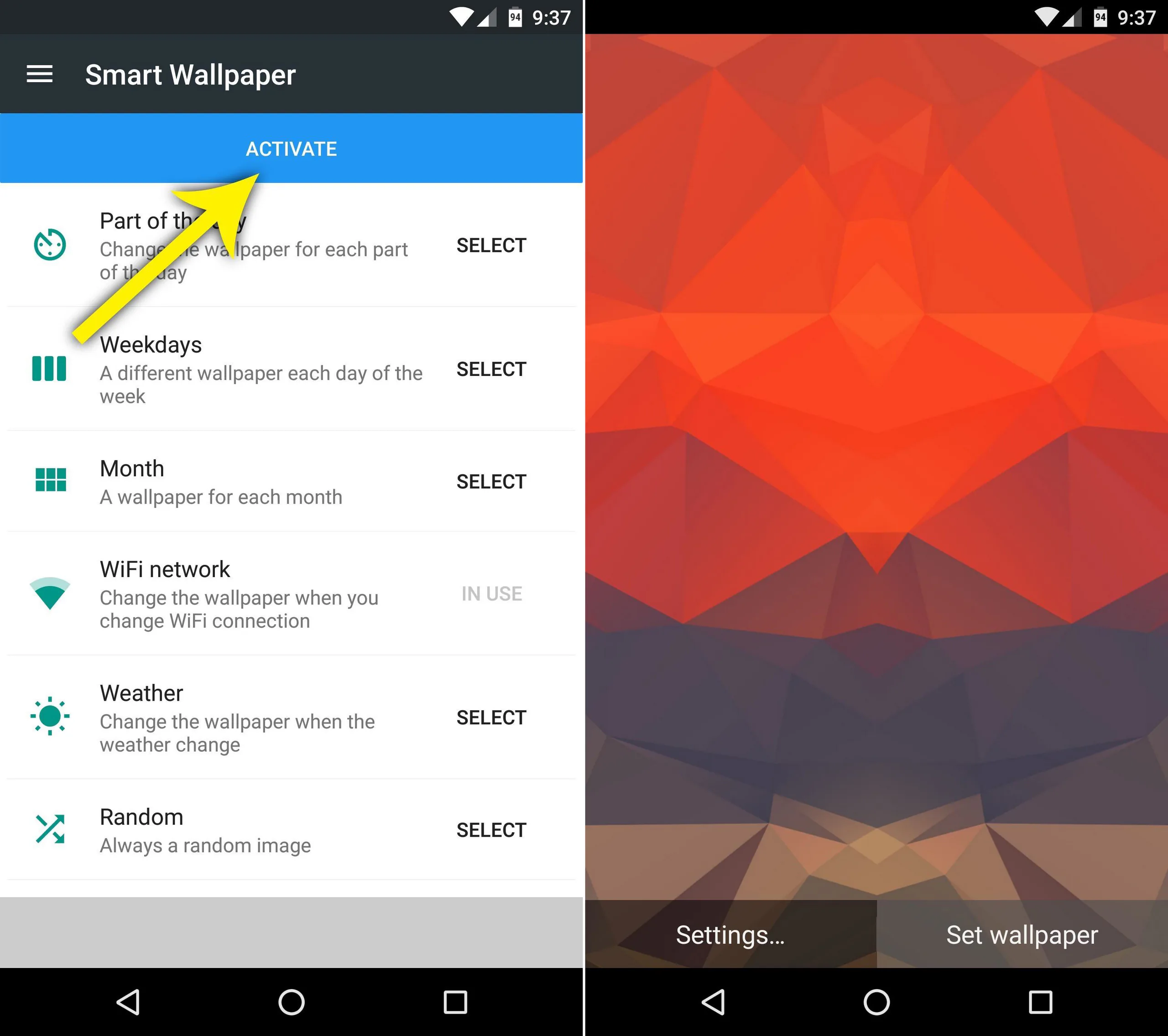 Giúp máy Android tự thay đổi hình nền theo hoàn cảnh