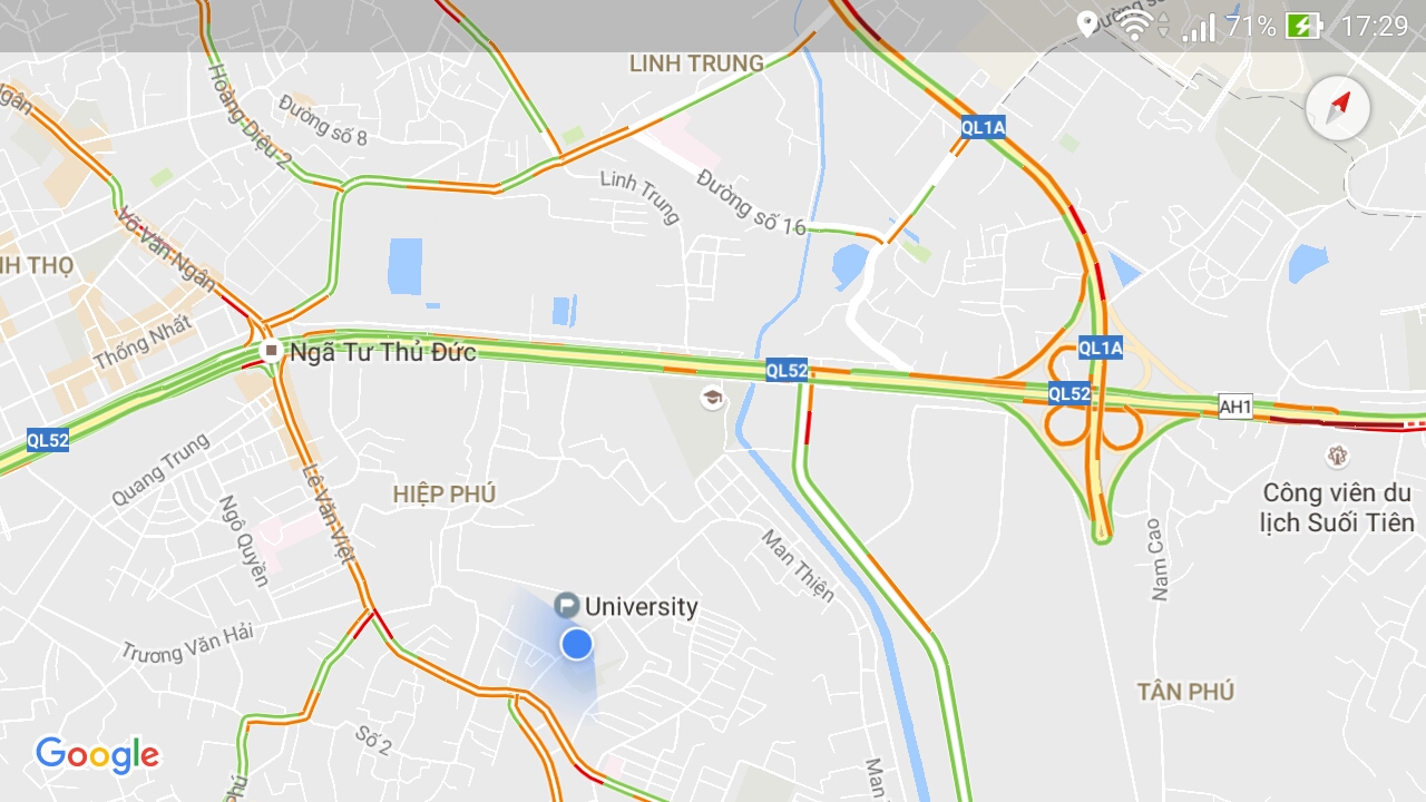 Đã có thể kiểm tra tình trạng tắc đường trên Google Maps ở Việt Nam