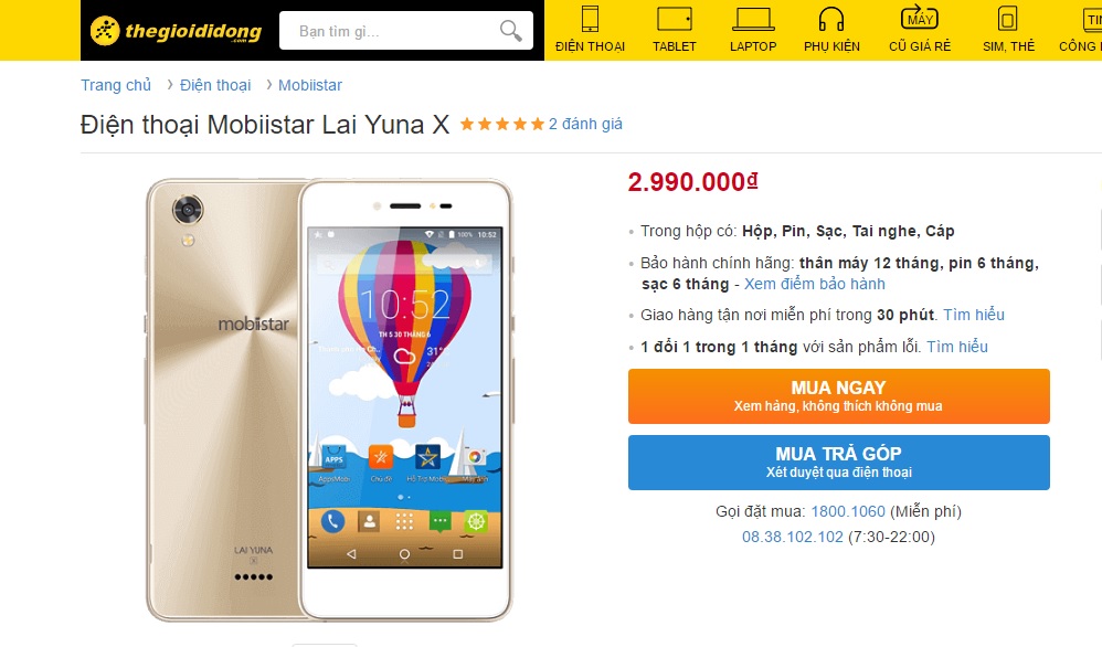 Smartphone selfie thương hiệu Việt Mobiistar LAI Yuna X chính thức lên kệ