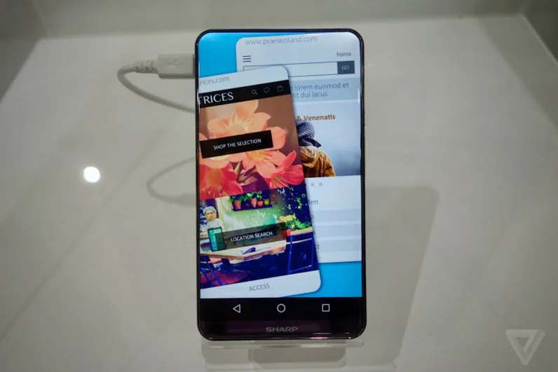 Ngắm smartphone không viền cực đẹp của Sharp