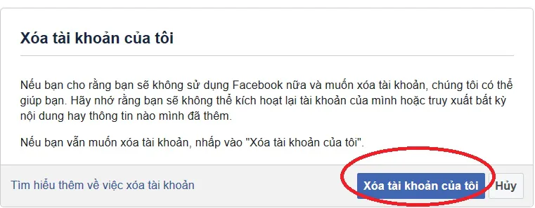 Hướng dẫn cách xóa tài khoản Facebook vĩnh viễn