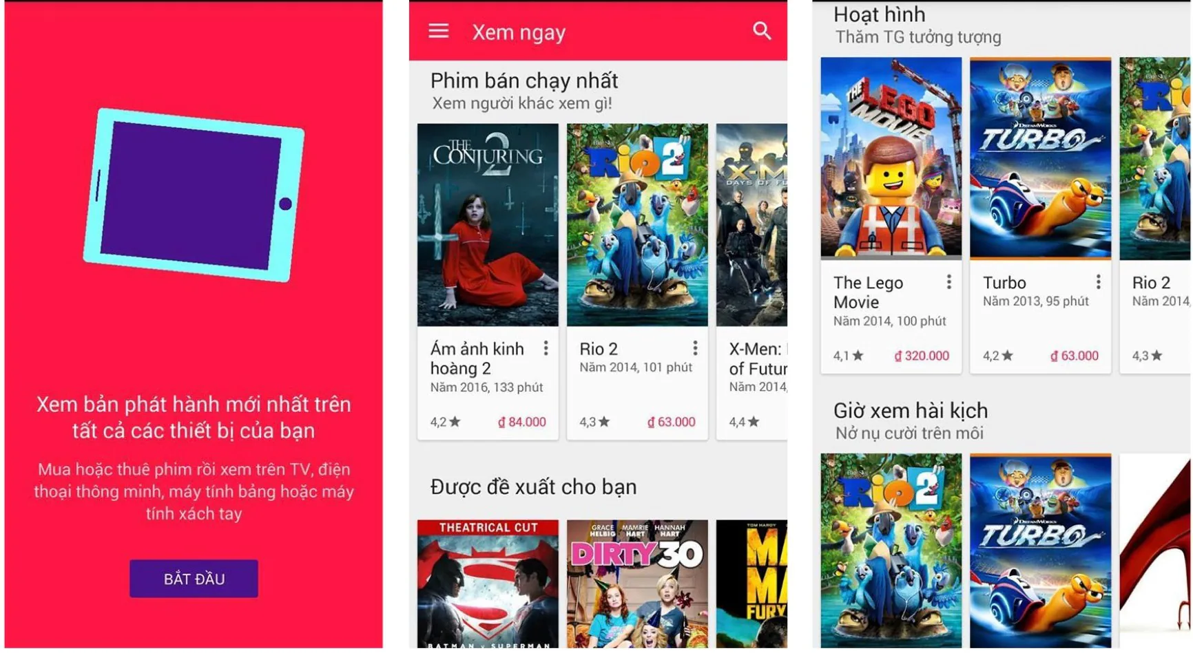 Google Play Movies chính thức hỗ trợ Việt Nam