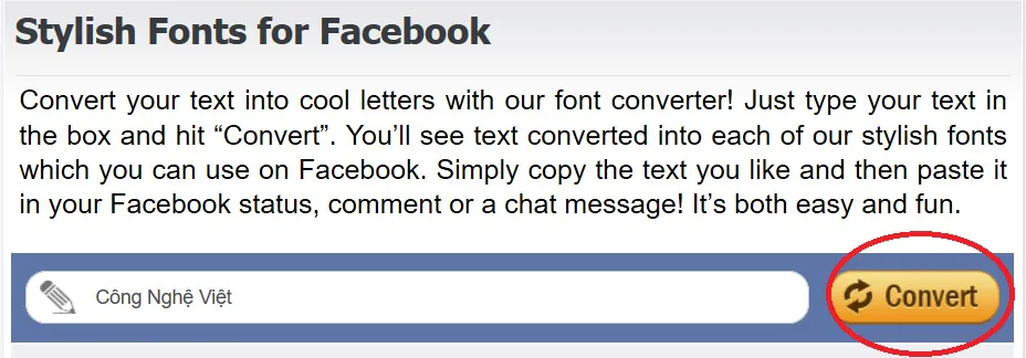 Cách tạo chữ cực độc trên Facebook