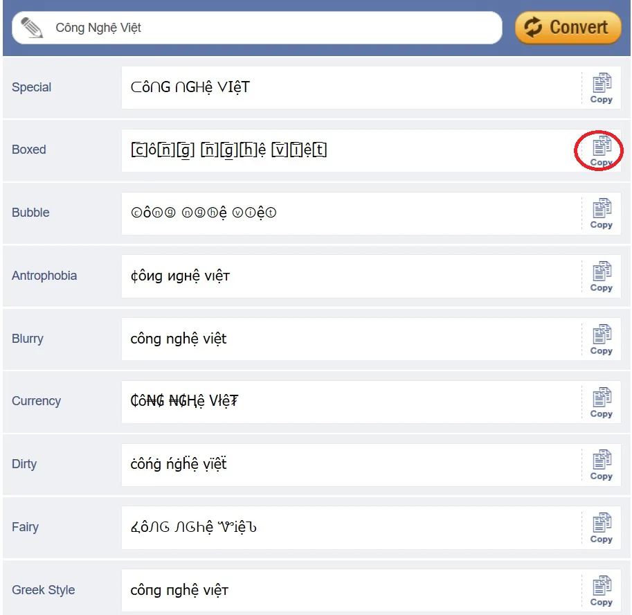 Cách tạo chữ cực độc trên Facebook
