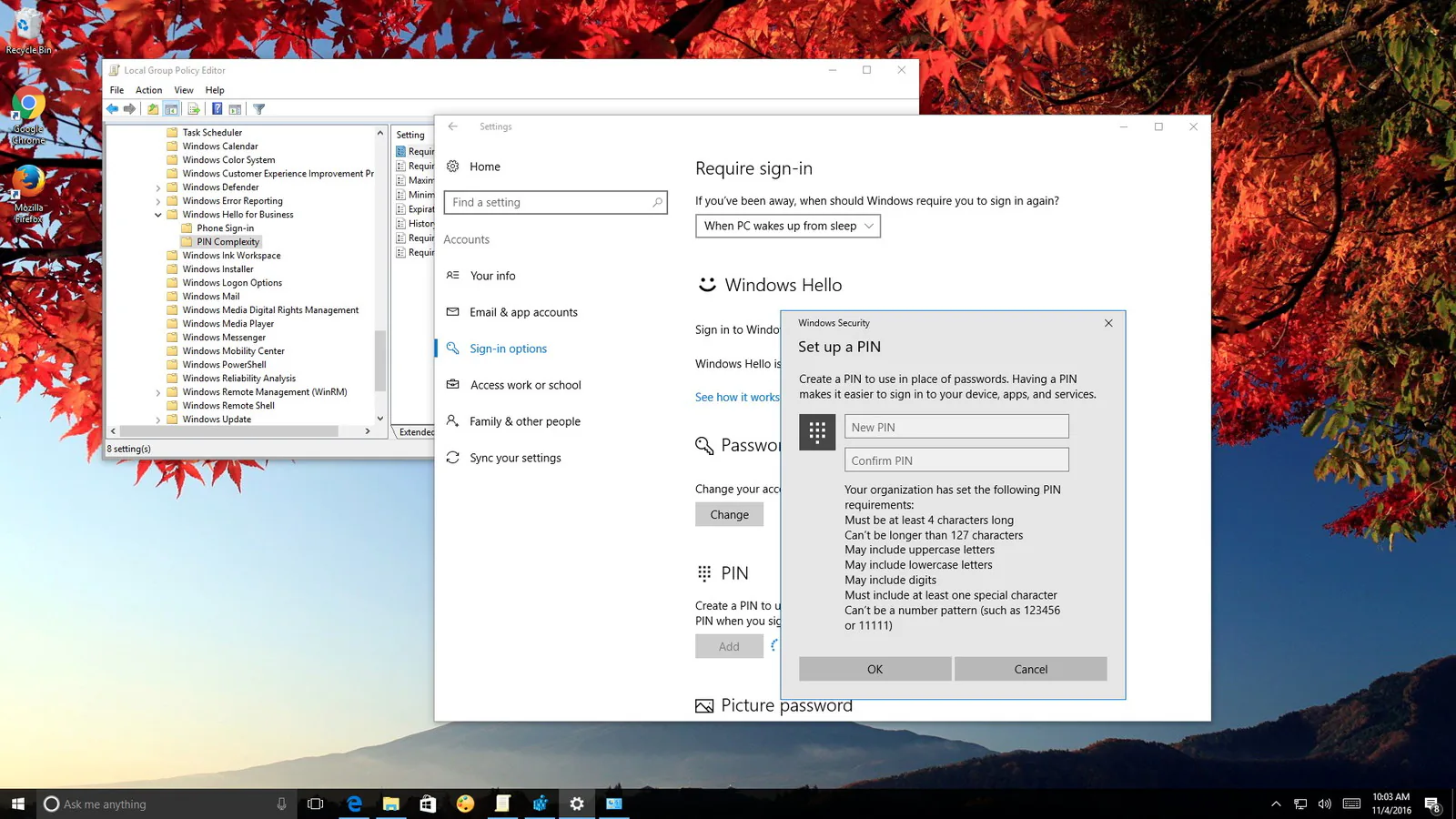 Cách tạo PIN phức tạp trên Windows 10
