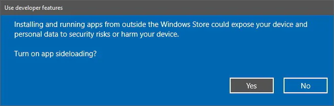 Làm thế nào để cho phép cài đặt ứng dụng ngoài trên Windows 10?