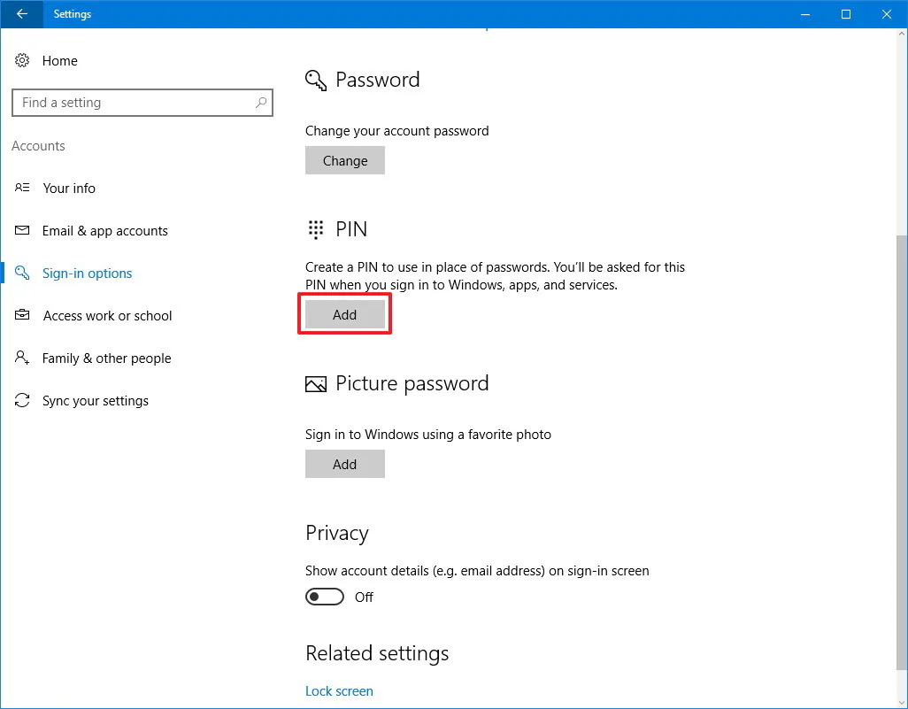 Cách tạo PIN phức tạp trên Windows 10
