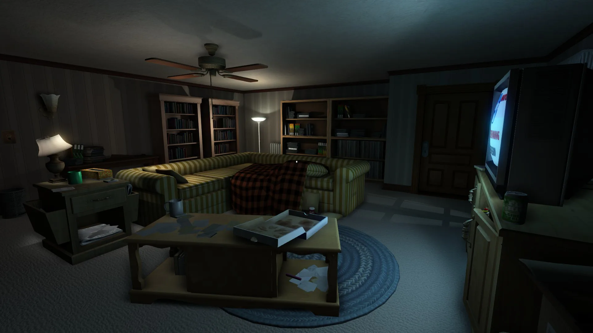 Trong Gone Home, người chơi sẽ vào vai Kaitlin Greenbriar, con gái lớn của ông Terry và bà Jan Greenbriar. Sau một năm đi du lịch và trải nghiệm cuộc sống vòng quanh châu Âu, Kaitlin cuối cùng cũng quyết định trở về nhà vào một đêm mưa tháng Sáu năm 1995. Tuy nhiên, trớ trêu thay, trong cái khoảnh khắc mà Kaitlin đã mong chờ được gặp lại bố mẹ cùng đứa em gái bé bỏng sau thời gian dài xa cách thì cô chợt nhận ra rằng ngôi nhà mới của gia đình họ hoàn toàn không có một bóng người.