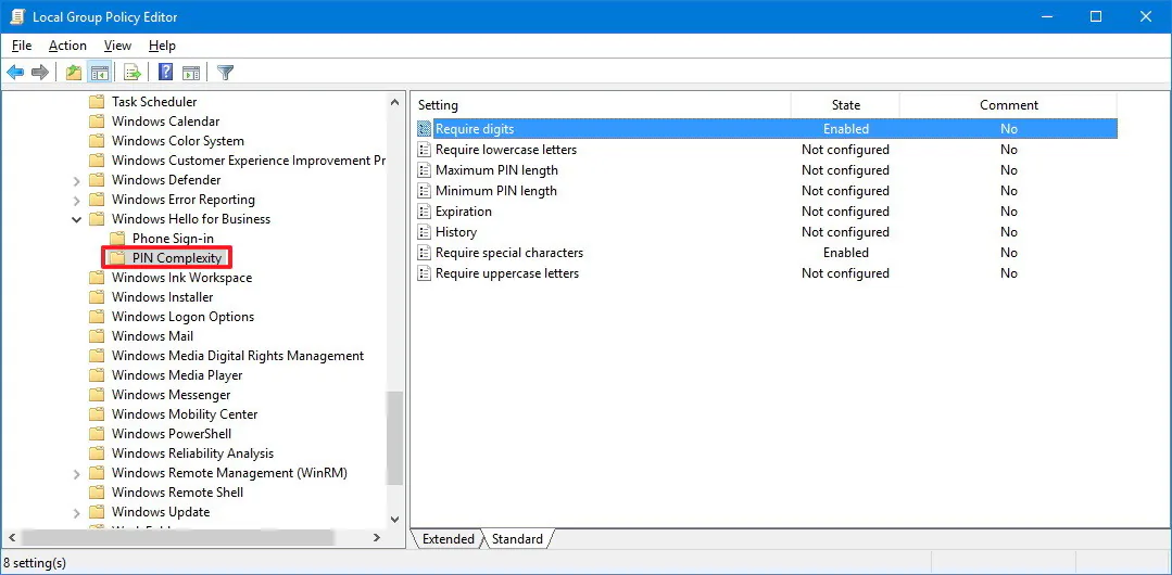 Cách tạo PIN phức tạp trên Windows 10