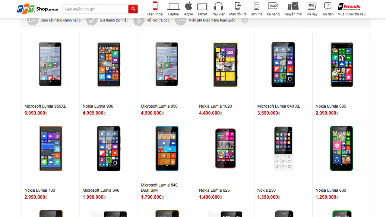FPT Shop xả hàng Lumia cuối năm, cơ hội cho anh em nào muốn mua