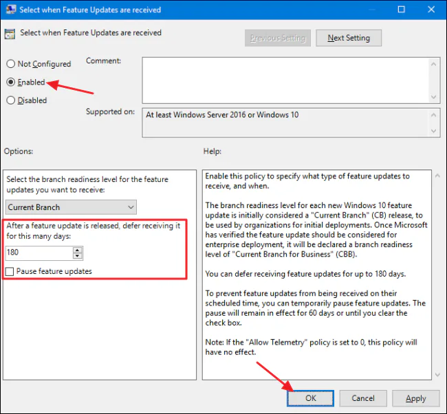 Thay đổi thời gian tự động cập nhật của Windows 10