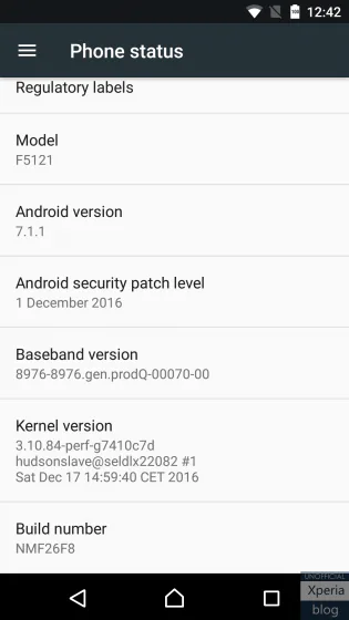 Sony Xperia X được lên đời Android 7.1.1