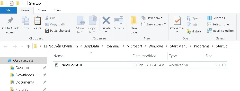 Tùy chỉnh thanh Taskbar Windows 10 trong suốt