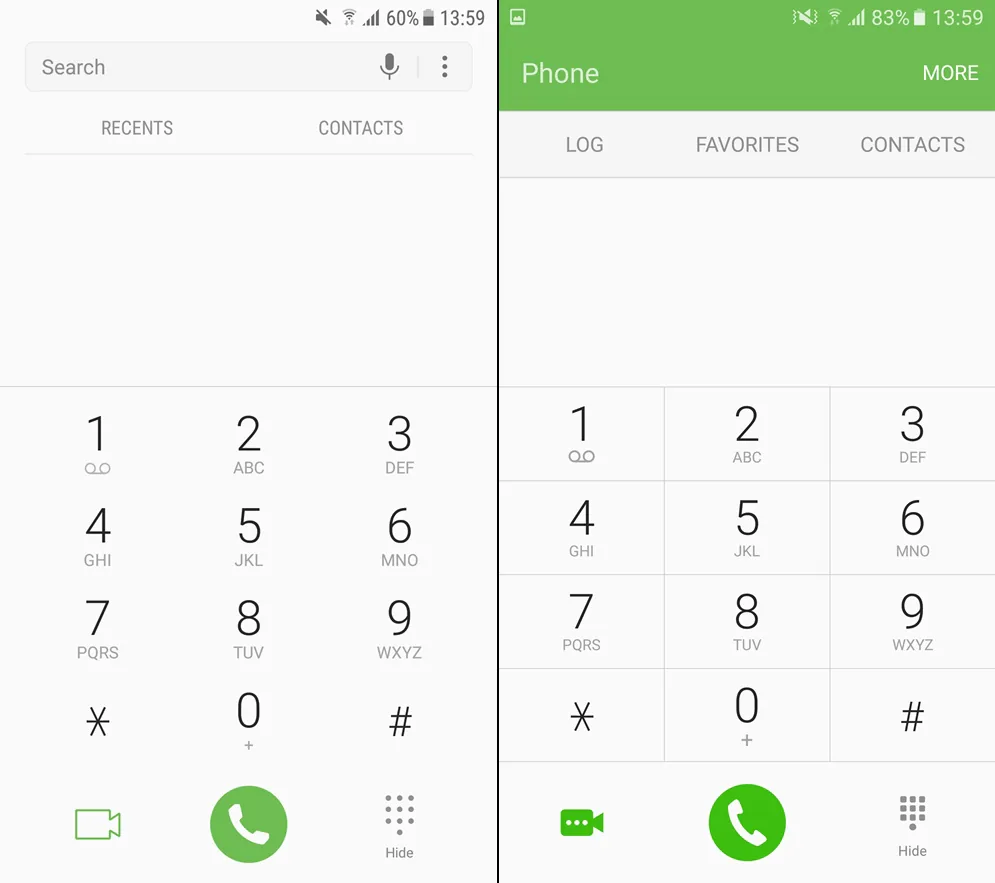 Samsung Galaxy S7 trước và sau khi update Android Nougat