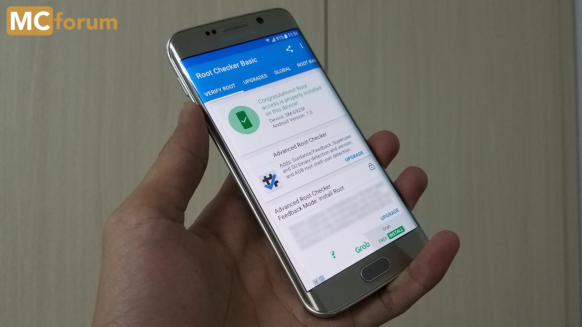Đã có root Android 7.0 Samsung Galaxy S6 Edge