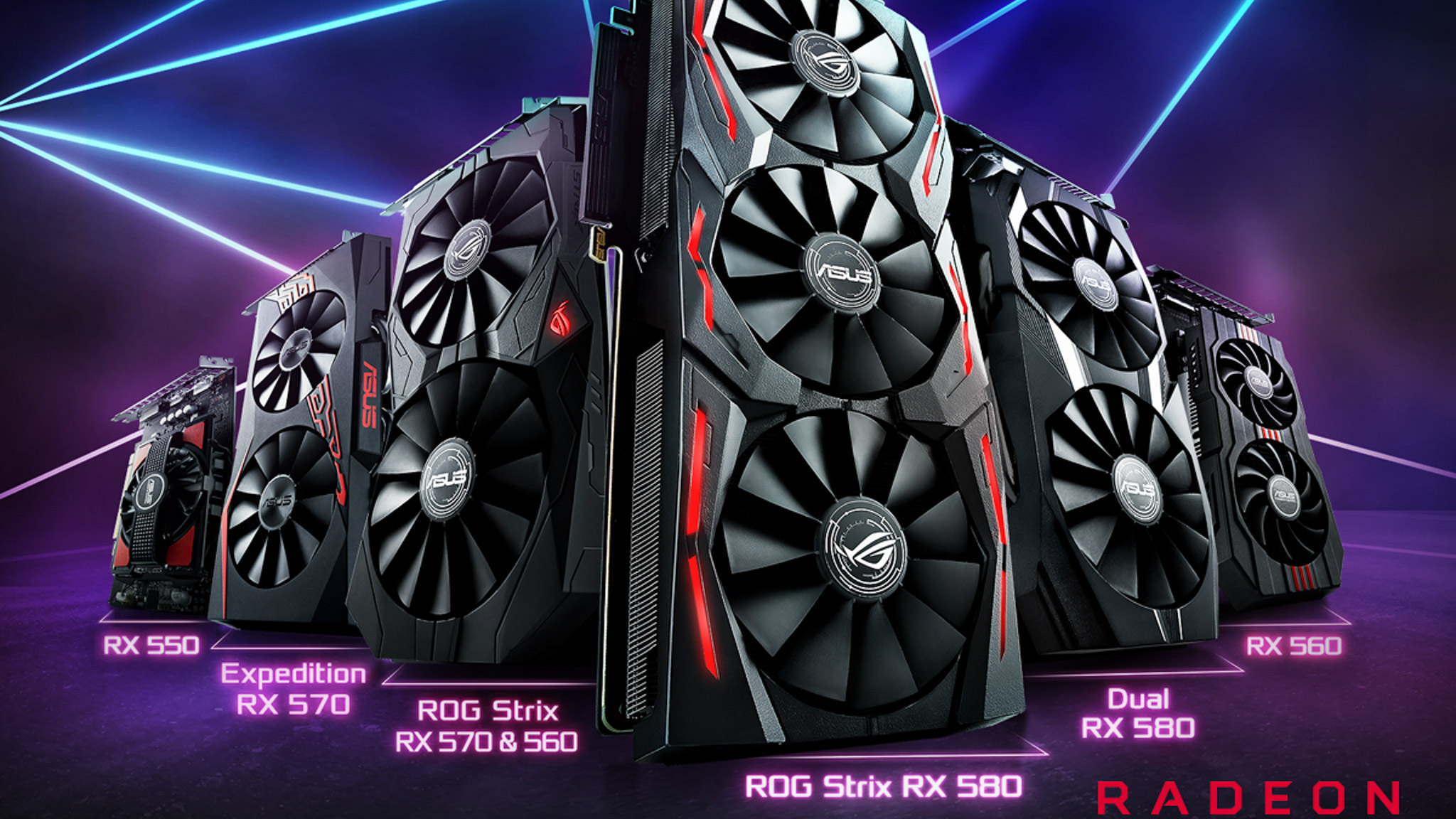 Asus công bố dòng card đồ hoạ Radeon RX 500 mới