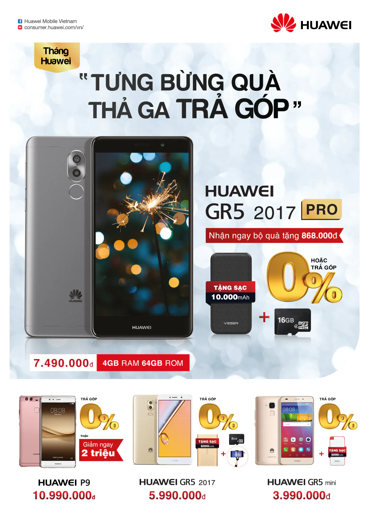 Chương trình khuyến mãi Huawei GR5 2017 Pro tại FPT Shop tháng 4/2017 