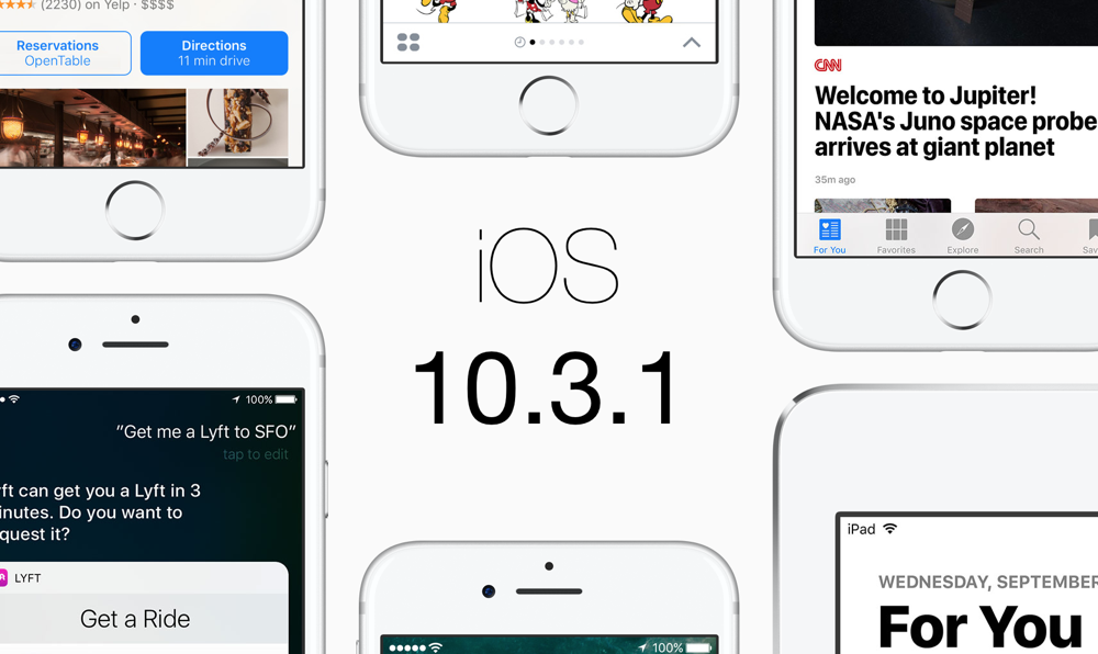 Apple phát hành iOS 10.3.1, khắc phục lỗi về Wi-Fi