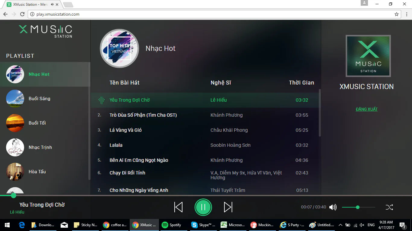 Nhaccuatui_Xmusic Station Website