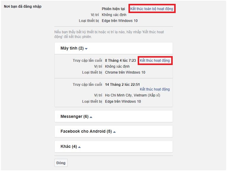 Hướng dẫn đăng xuất tài khoản Facebook trên mọi thiết bị từ xa