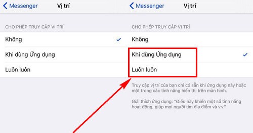 Chia sẻ vị trí của bạn trên ứng dụng Facebook Messenger cho iPhone, iPad