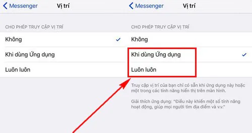 Chia sẻ vị trí của bạn trên ứng dụng Facebook Messenger cho iPhone, iPad